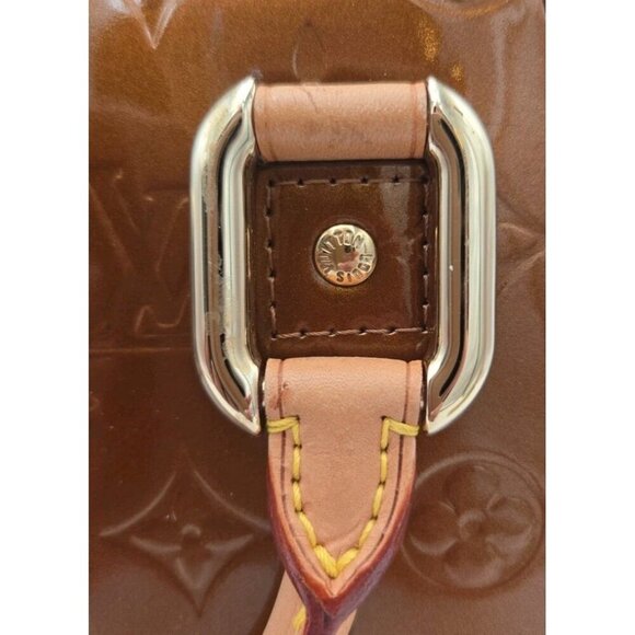 Louis Vuitton Vernis Forsyth Bronze M91113 Handbag Leather Authentic Trapezoid - Picture 6 of 15